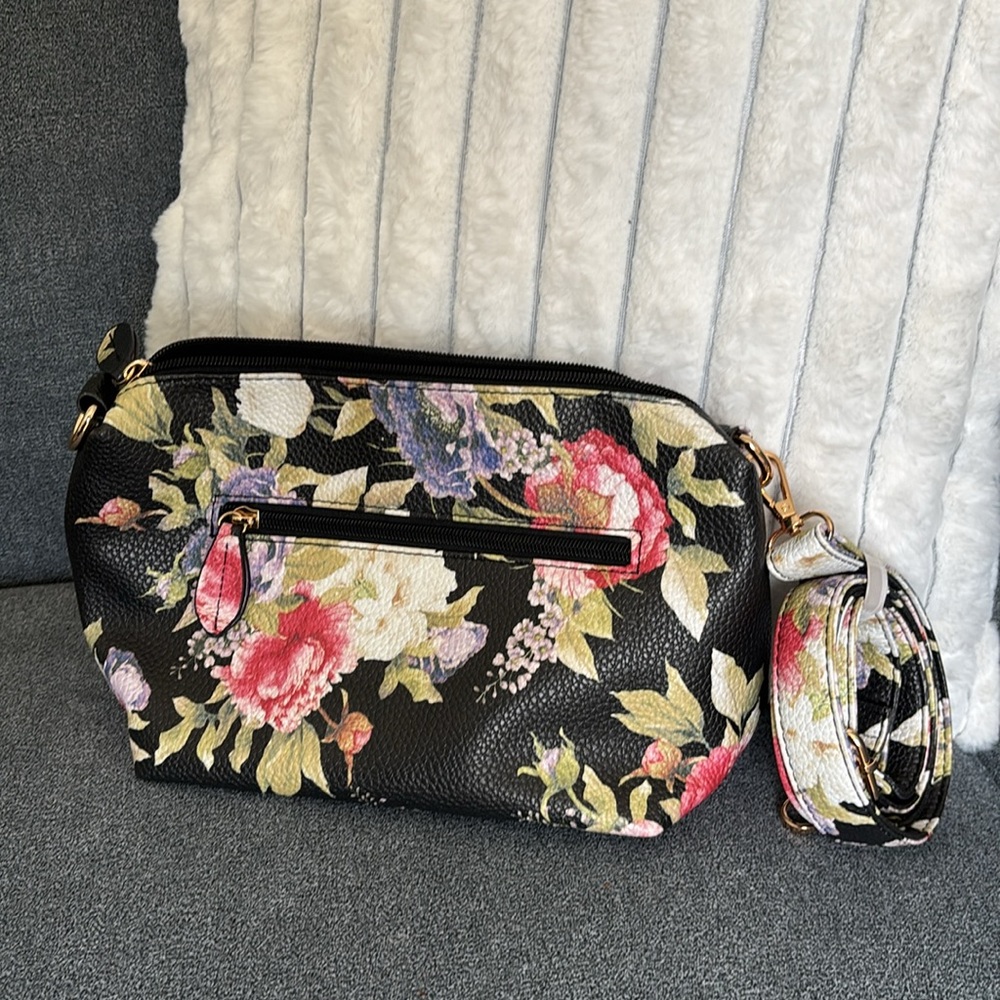 Floral Peony Faux Leather Tote & Crossbody Bag combo - Picture 10 of 10